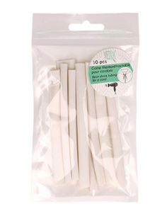 Lot de 10 gaines thermorétractable pour extrémité de cordon - Blanc 2