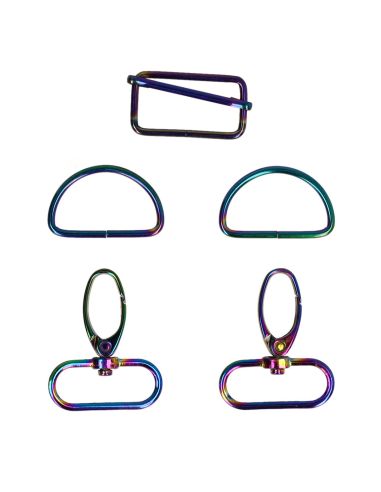 Ensemble de boucles pour sacs & bananes 32 mm - Rainbow