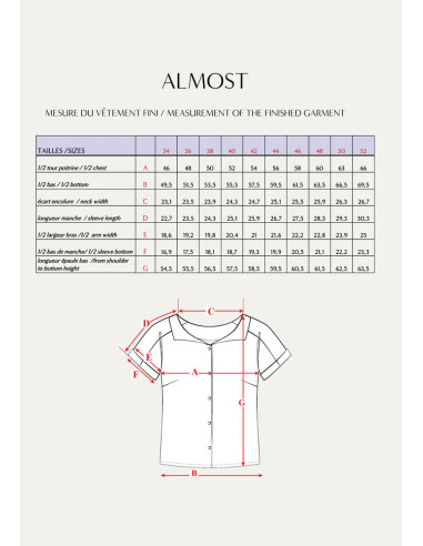 Patron de chemise Almost - Maison Fauve