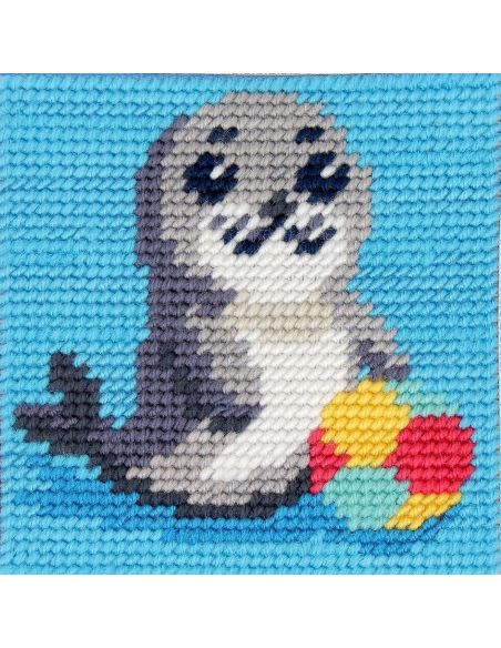 Kit canevas enfant - Otarie