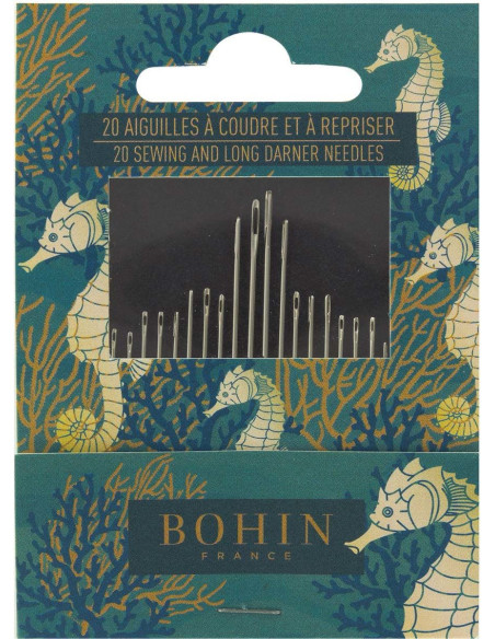 Libreta de 20 agujas para coser y remendar Bohin