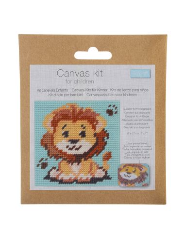 Kit canevas enfant - Lion