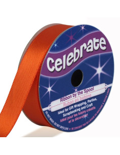 Cinta de satén Celebrate naranja - 13 mm x 6 metros