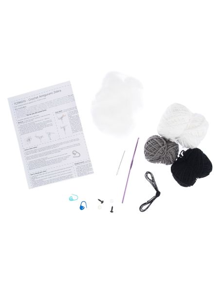 Kit de crochet amigurumi - Zèbre