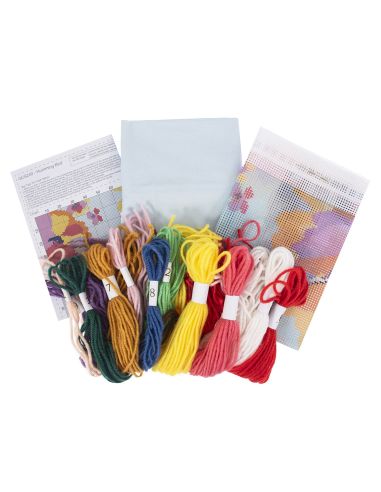 Kit de broderie housse de coussin - Colibri