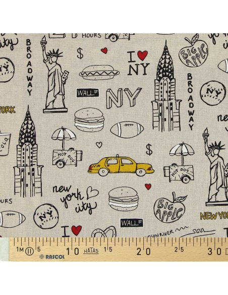 Toile de coton canvas premium - New-York