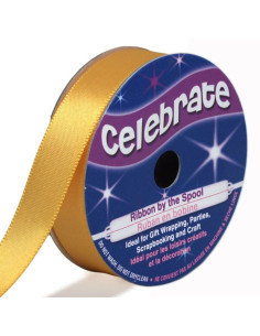 Cinta de satén Celebrate oro - 13 mm x 6 metros
