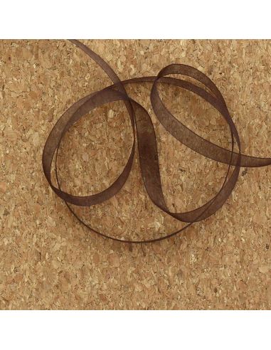 Ruban organza - Marron