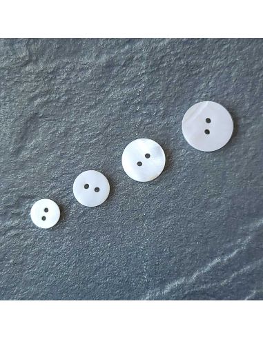 Bouton nacre blanc