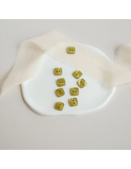 Bouton carré Smart 2 trous - Matcha