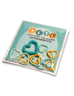 Juego de 12 marcadores de corazones con mosquetón YKTL