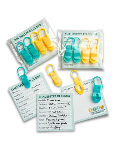 Conjunto de 4 marcadores especiales en curso + 8 tarjetas de Tejido en curso YKTL