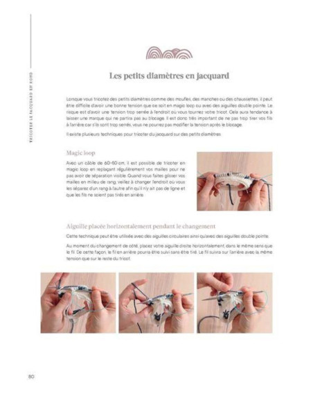 Libro tejer jacquard en redondo