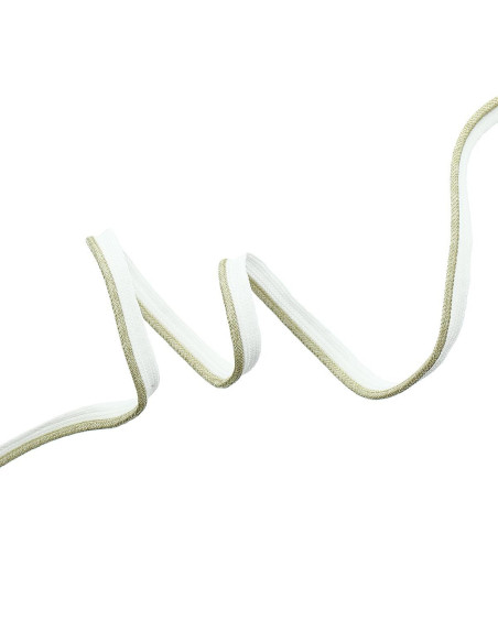 Piping, superando lurex - Oro trama blanca