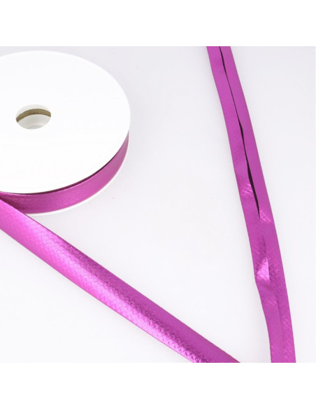 Cinta al bies metalizada - Fucsia