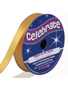 Cinta de satén Celebrate oro - 9 mm x 6 metros