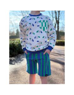 Tissu sweat fleurs des champs - Fond violet 2