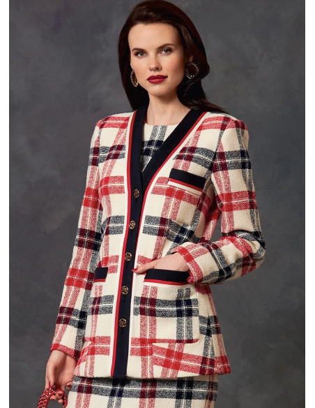 Patrón de chaqueta, vestido y falda - Vogue 1643