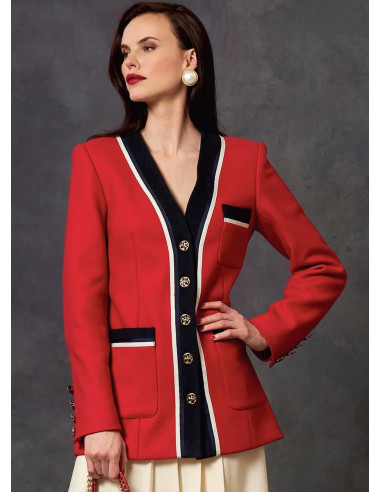 Patrón de chaqueta, vestido y falda - Vogue 1643