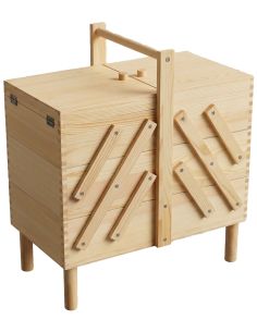 Travailleuse couture en bois avec pieds amovibles Clair