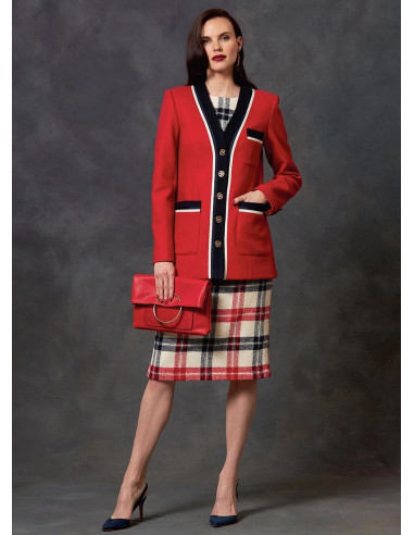 Patrón de chaqueta, vestido y falda - Vogue 1643
