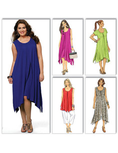 Patrón de blusa, vestido y pantalón - Butterick 5655