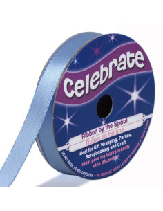 Cinta de satén Celebrate azul - 9 mm x 6 metros