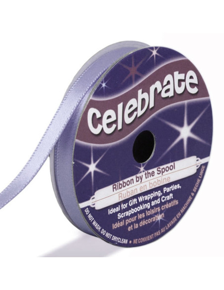 Cinta de satén Celebrate lila - 6 mm x 6 metros
