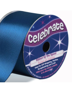 Cinta de satén Celebrate azul marino - 38 mm x 4 metros
