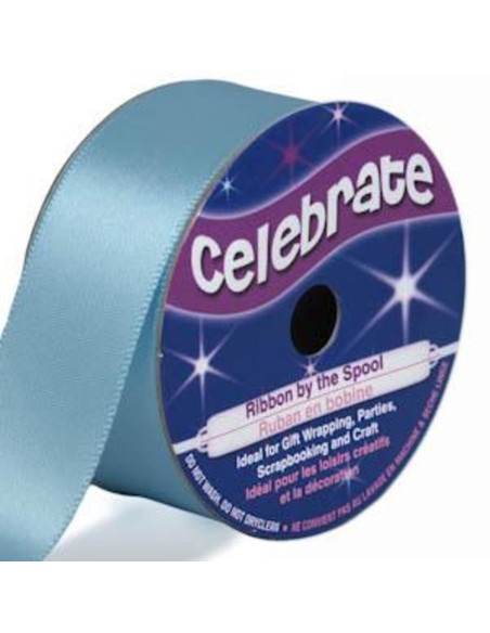 Cinta de satén Celebrate azul cielo - 25 mm x 4 metros