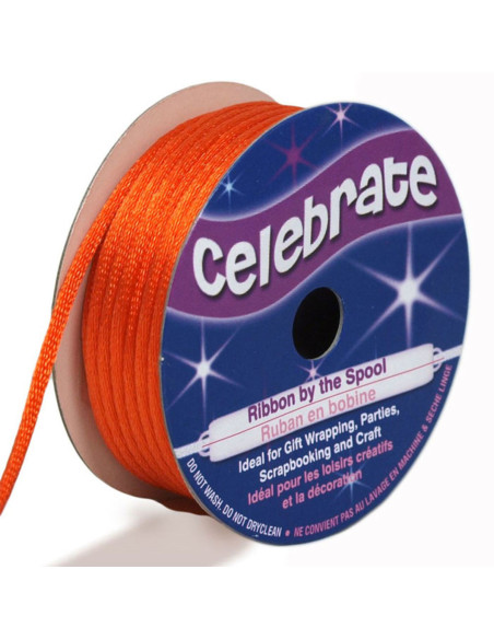 Cordón cola de ratón Celebrate naranja - 2 mm x 10 metros