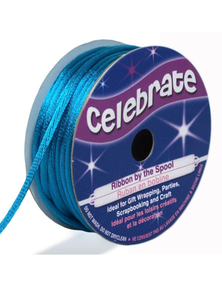 Cordón cola de ratón Celebrate azul turquesa - 2 mm x 10 metros