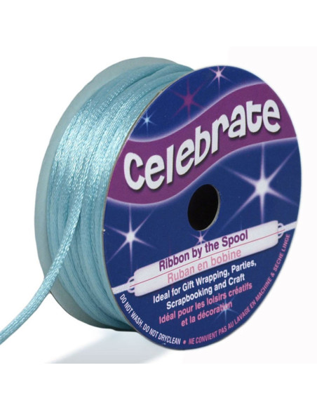 Cordón cola de ratón Celebrate azul cielo - 2 mm x 10 metros