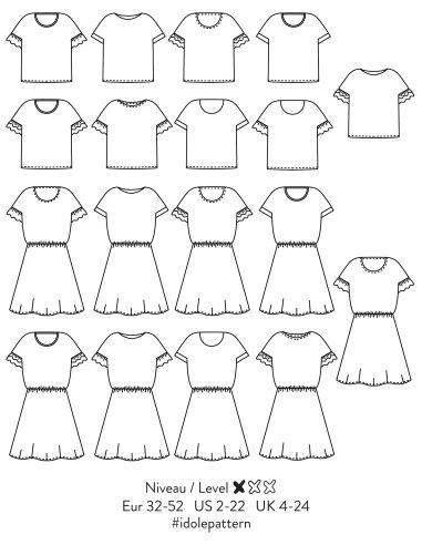 Patron de blouse et robe Idole - Atelier Scämmit