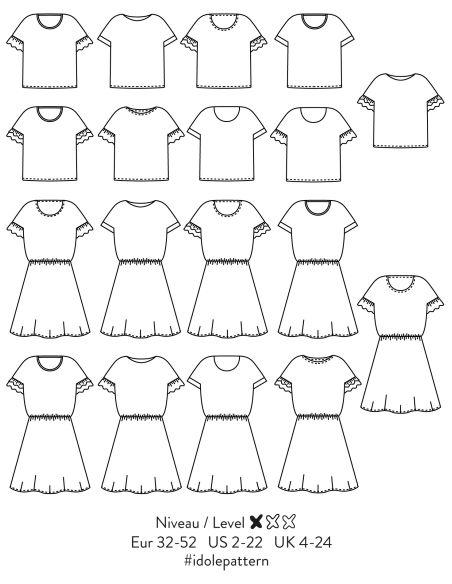 Patron de blouse et robe Idole - Atelier Scämmit