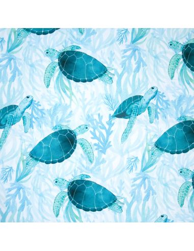Tissu short de bain - Tortue