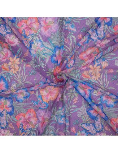 Tissu mesh extensible de bain - Butterfly