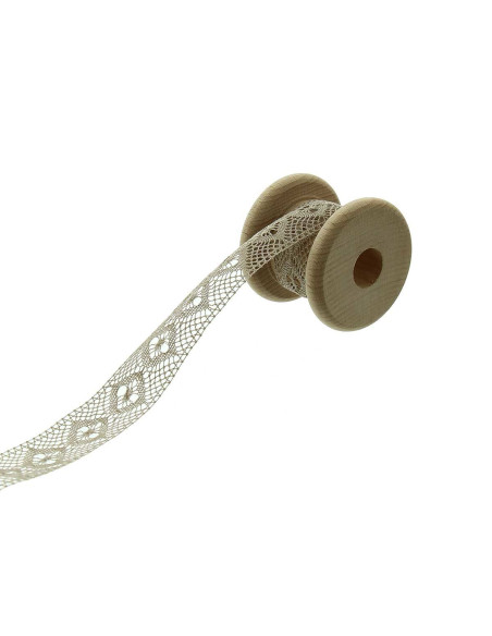Entredós de encaje de algodón - Beige claro