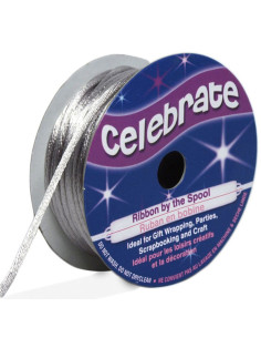Cordón cola de ratón Celebrate plata - 2 mm x 10 metros