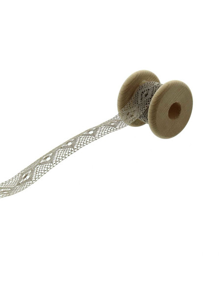Encaje entre dos de algodón - Beige oscuro