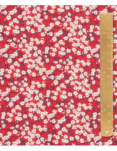 Tissu Liberty - Mitsi Valeria rouge coquelicot