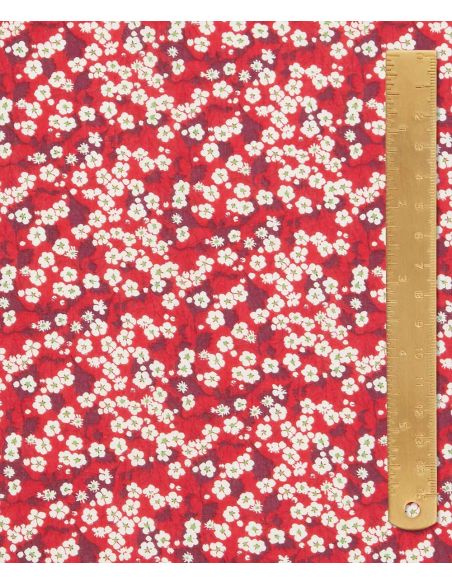 Tissu Liberty - Mitsi Valeria rouge coquelicot