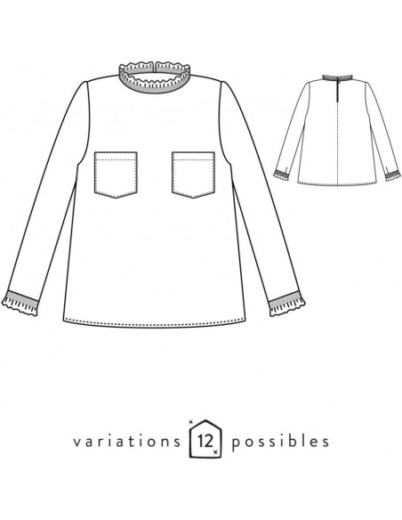 Patrón de blusa Passion - Atelier Scämmit