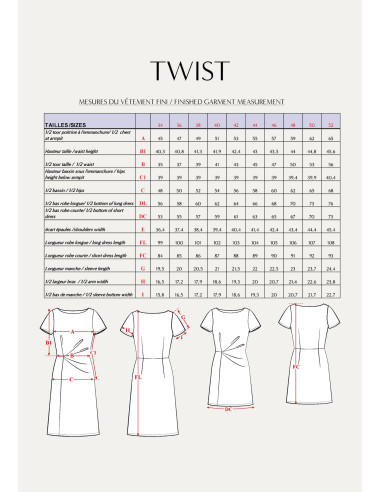 Patron de robe Twist - Maison Fauve