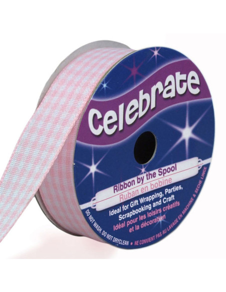 Cinta Vichy Celebrate rosa - 15 mm x 4 metros