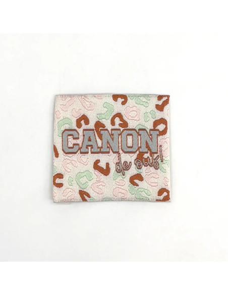 Lot de 5 étiquettes tissées à coudre Canon de ouf !