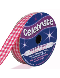 Cinta Vichy Celebrate fucsia -15 mm x 4 metros