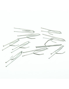 Grapas de 2 ramas plegado flamenco 30 mm de cabeza de enganche bajo