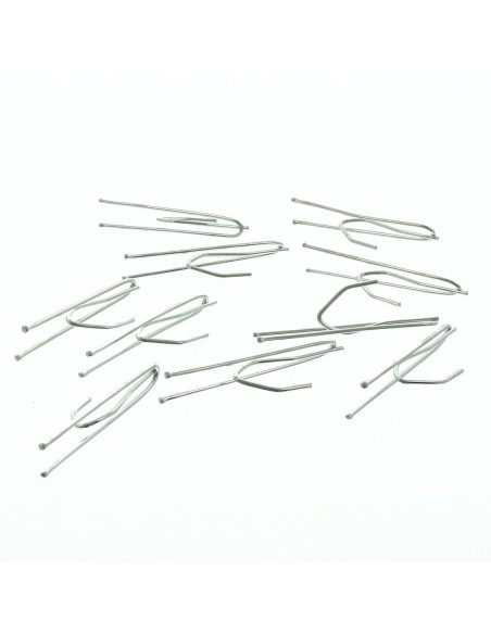 Grapas de 2 ramas plegado flamenco 30 mm de cabeza de enganche bajo