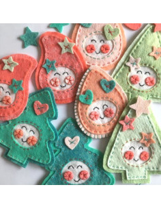 Kit de fieltro de Navidad kawaii